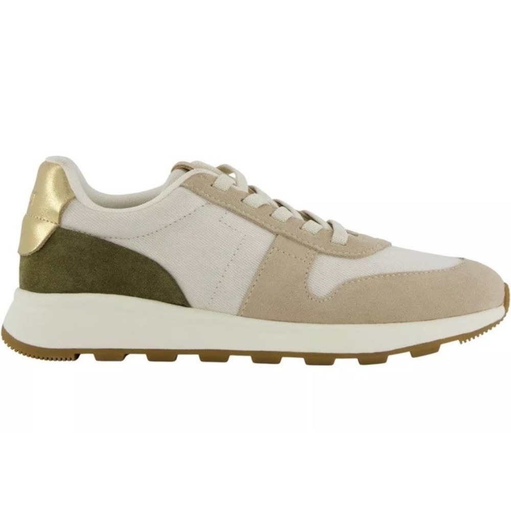 TOMS Women's Trvl Lite Retro Lace-Up Sneakers Beige Olive Gold 10022679 Size 7